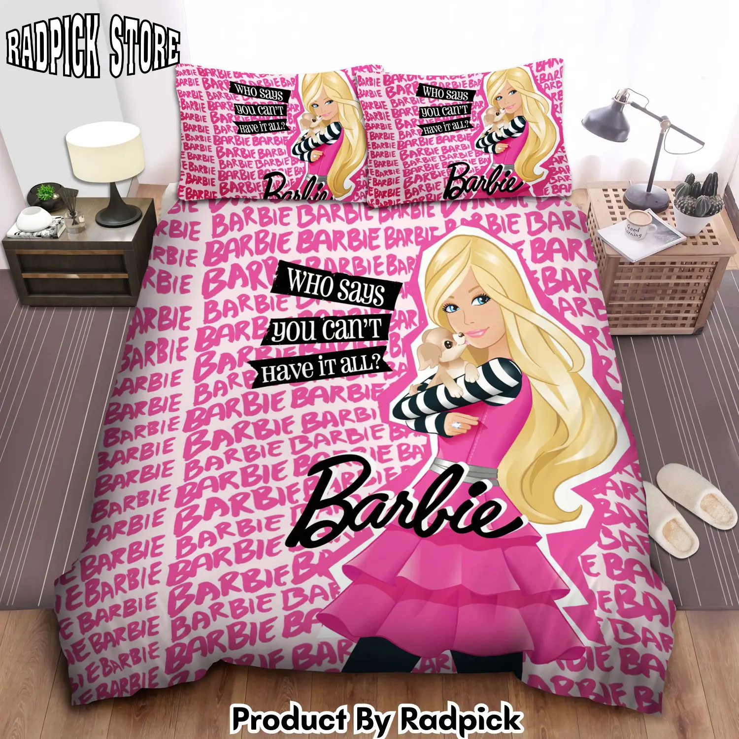 Radpick barbie puppy comforter duvet cover bed sheets spread bedding sets rp3278477
